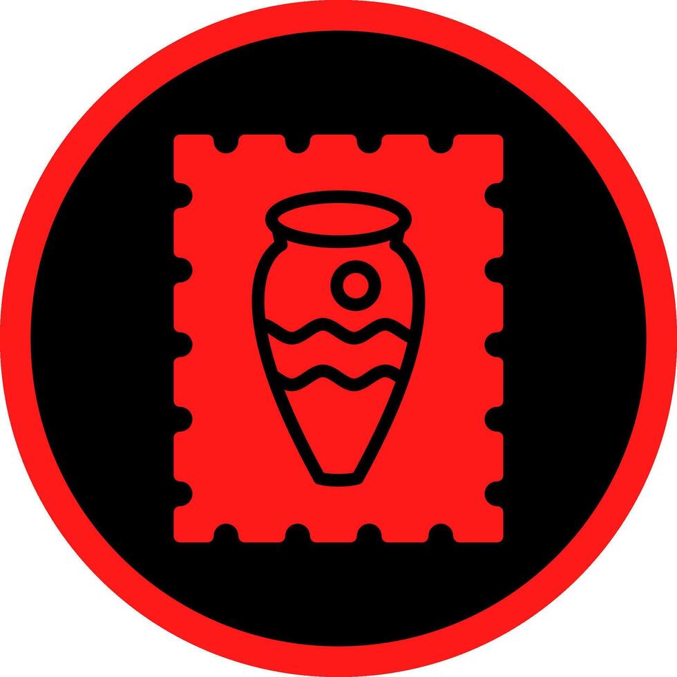 Glyph Red Icons Design vector
