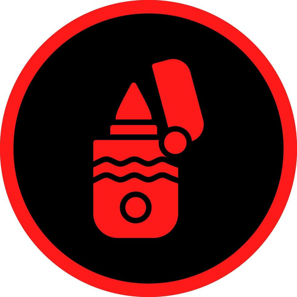 Glyph Red Icons Design vector