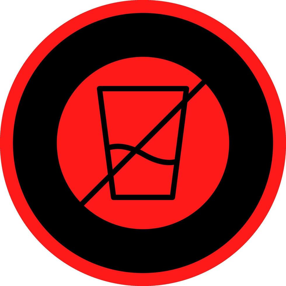 No Soft Drink Creative Icon Design vector