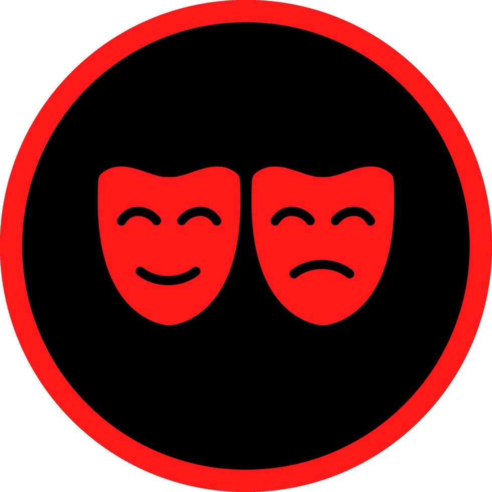 Theater Masks Creative Icon Design vector