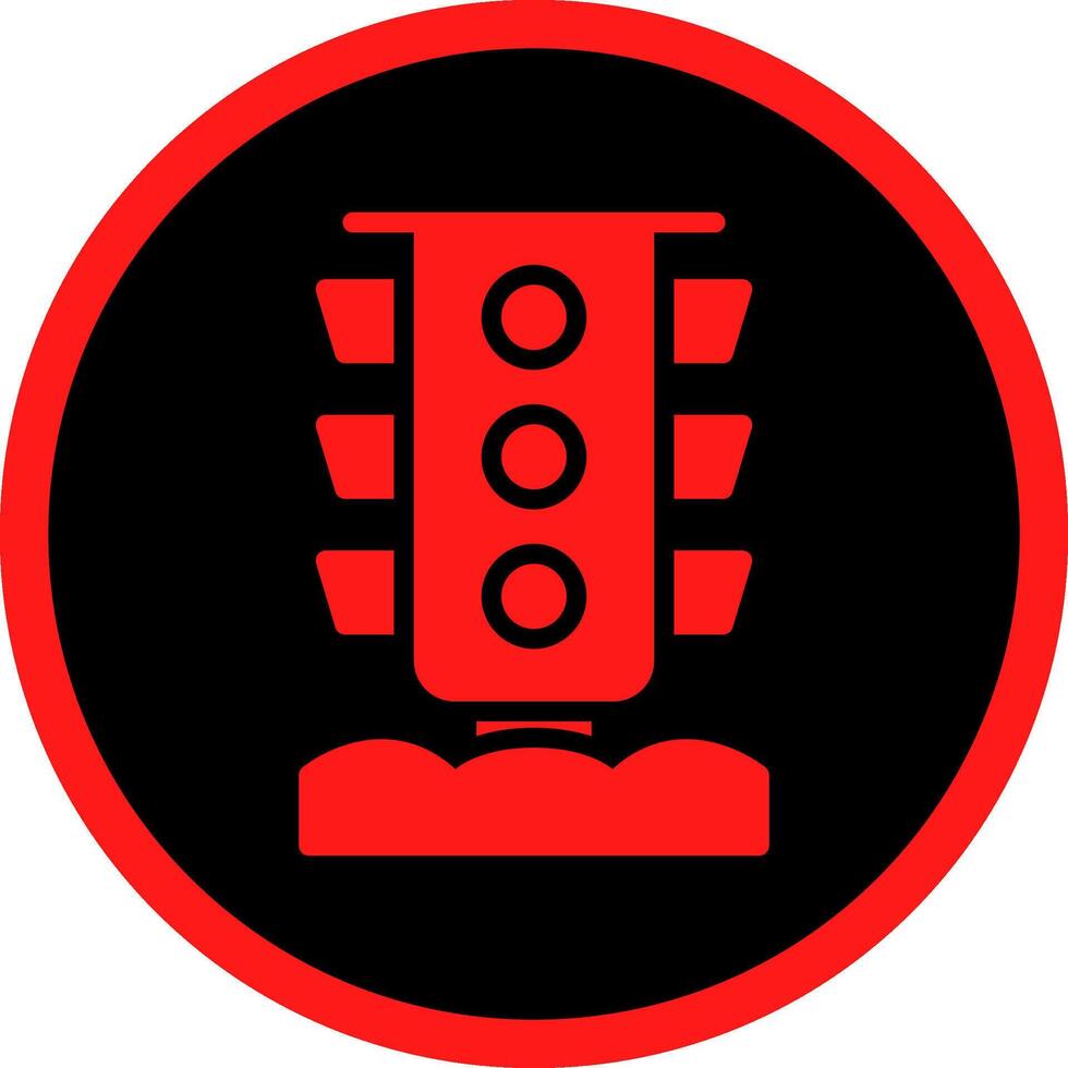 Traffic Light Creative Icon Design vector