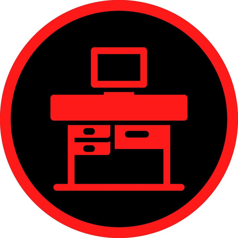 Office Table Creative Icon Design vector