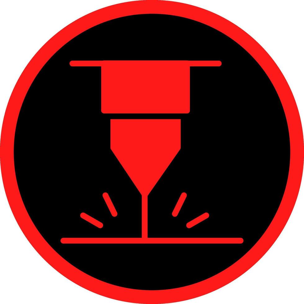 Glyph Red Icons Design vector