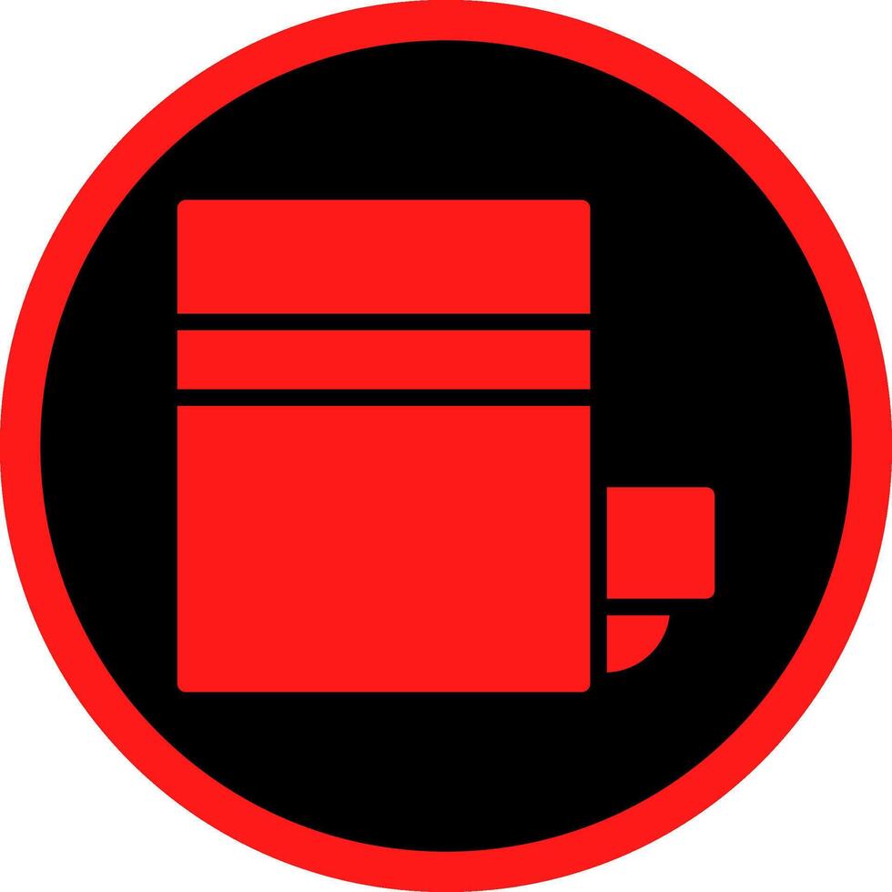 Glyph Red Icons Design vector