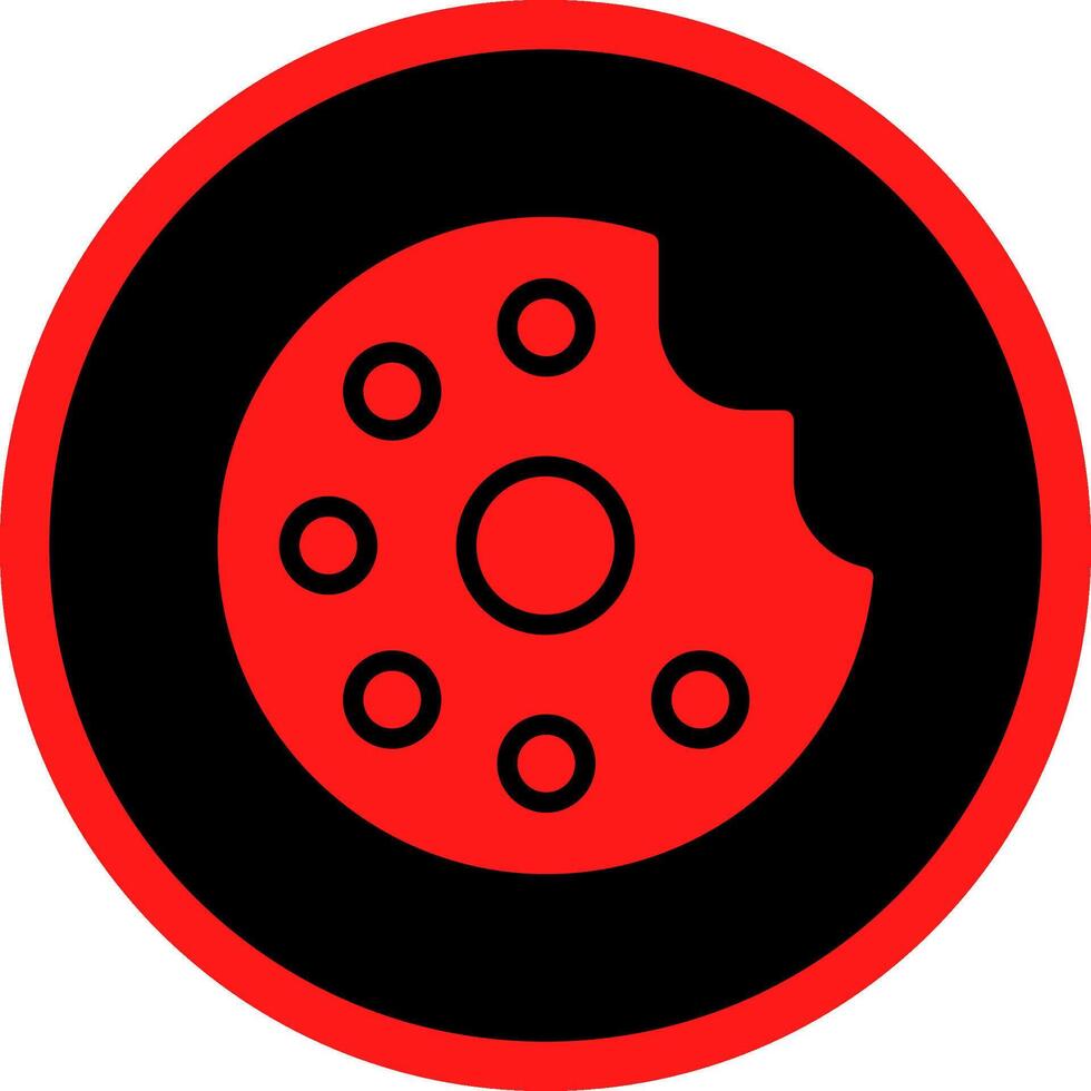 Glyph Red Icons Design vector