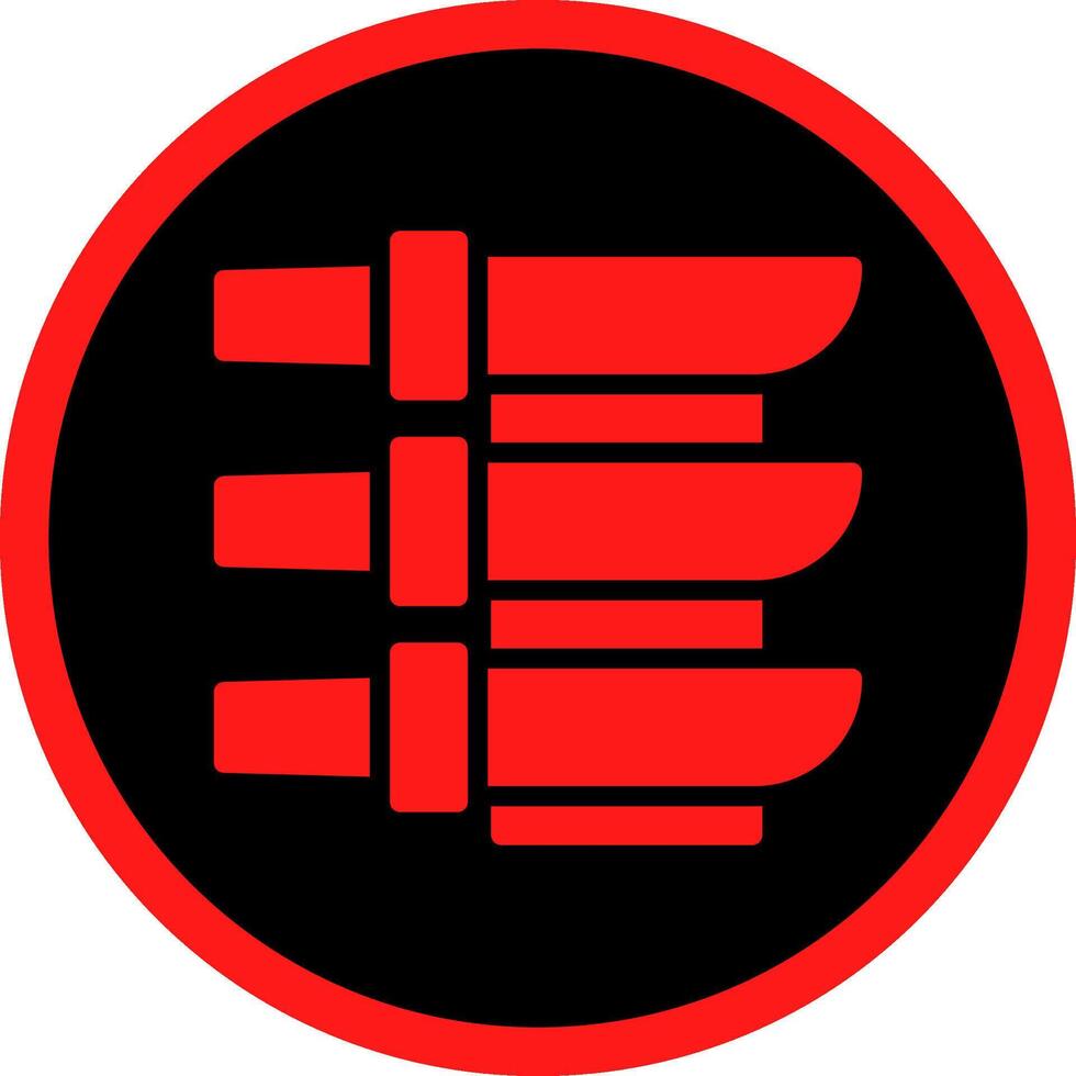 Glyph Red Icons Design vector
