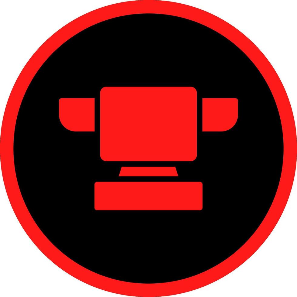 Glyph Red Icons Design vector
