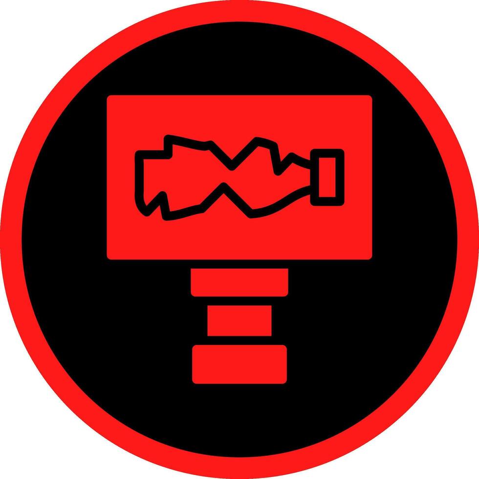 Glyph Red Icons Design vector