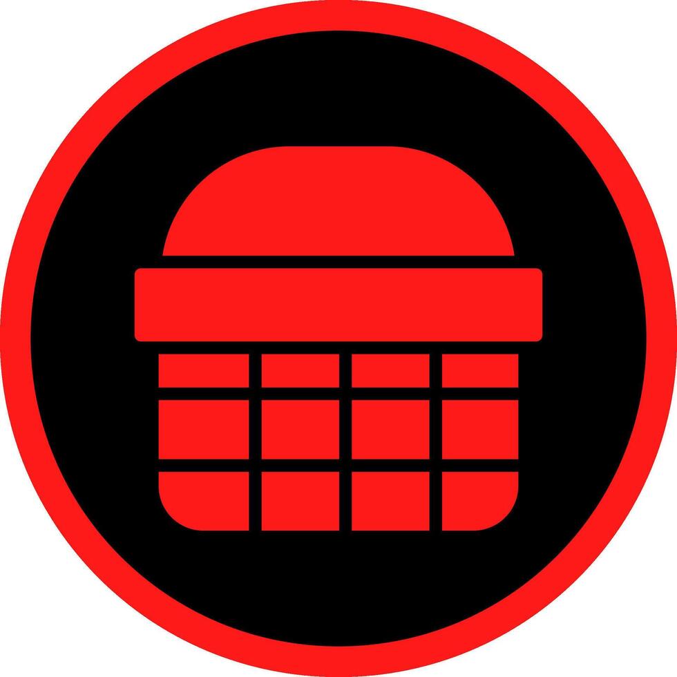 Glyph Red Icons Design vector