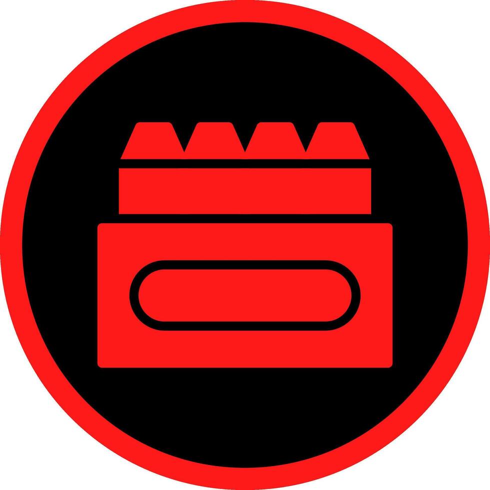 Glyph Red Icons Design vector