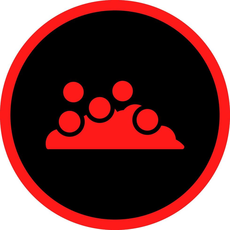 Glyph Red Icons Design vector