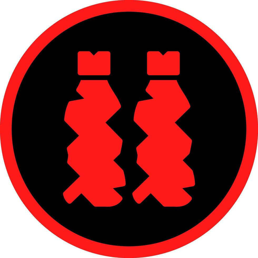 Glyph Red Icons Design vector