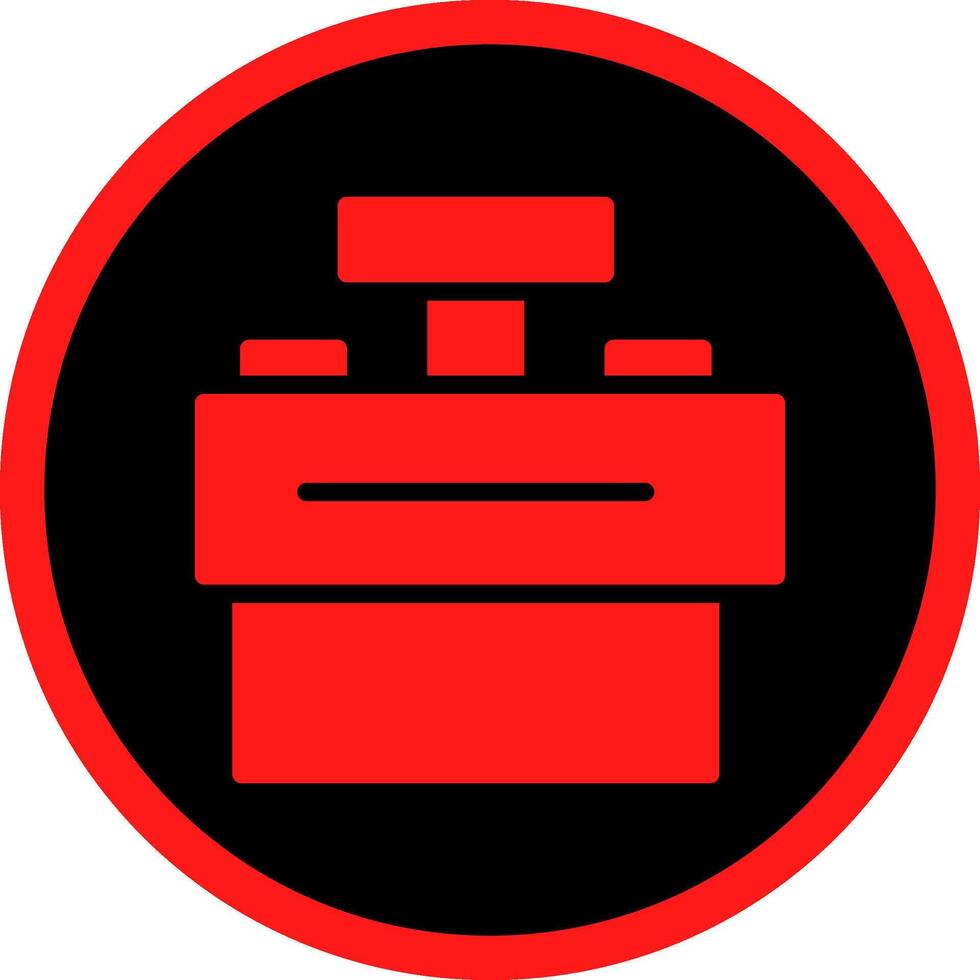 Glyph Red Icons Design vector