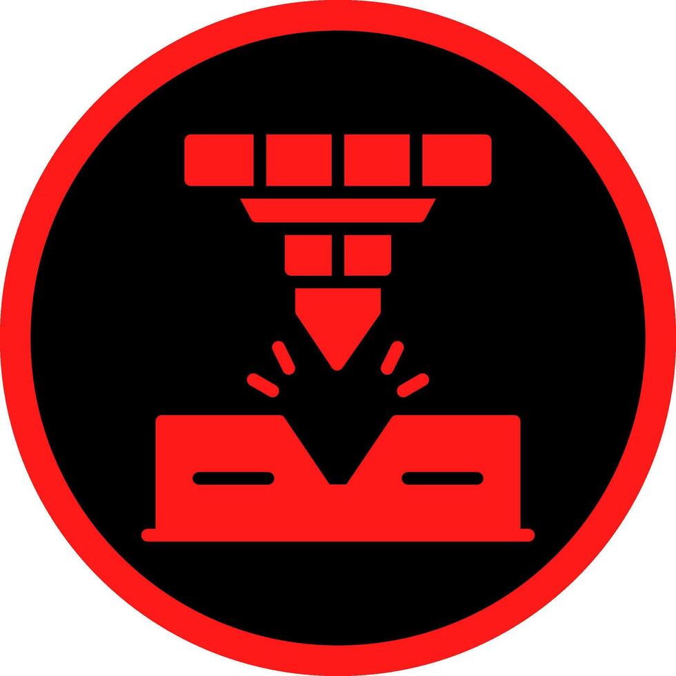 Glyph Red Icons Design vector
