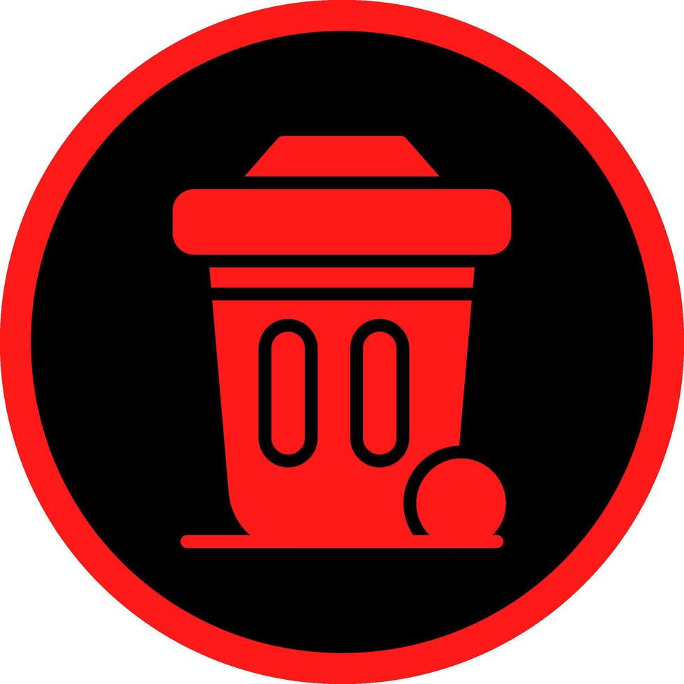 Glyph Red Icons Design vector