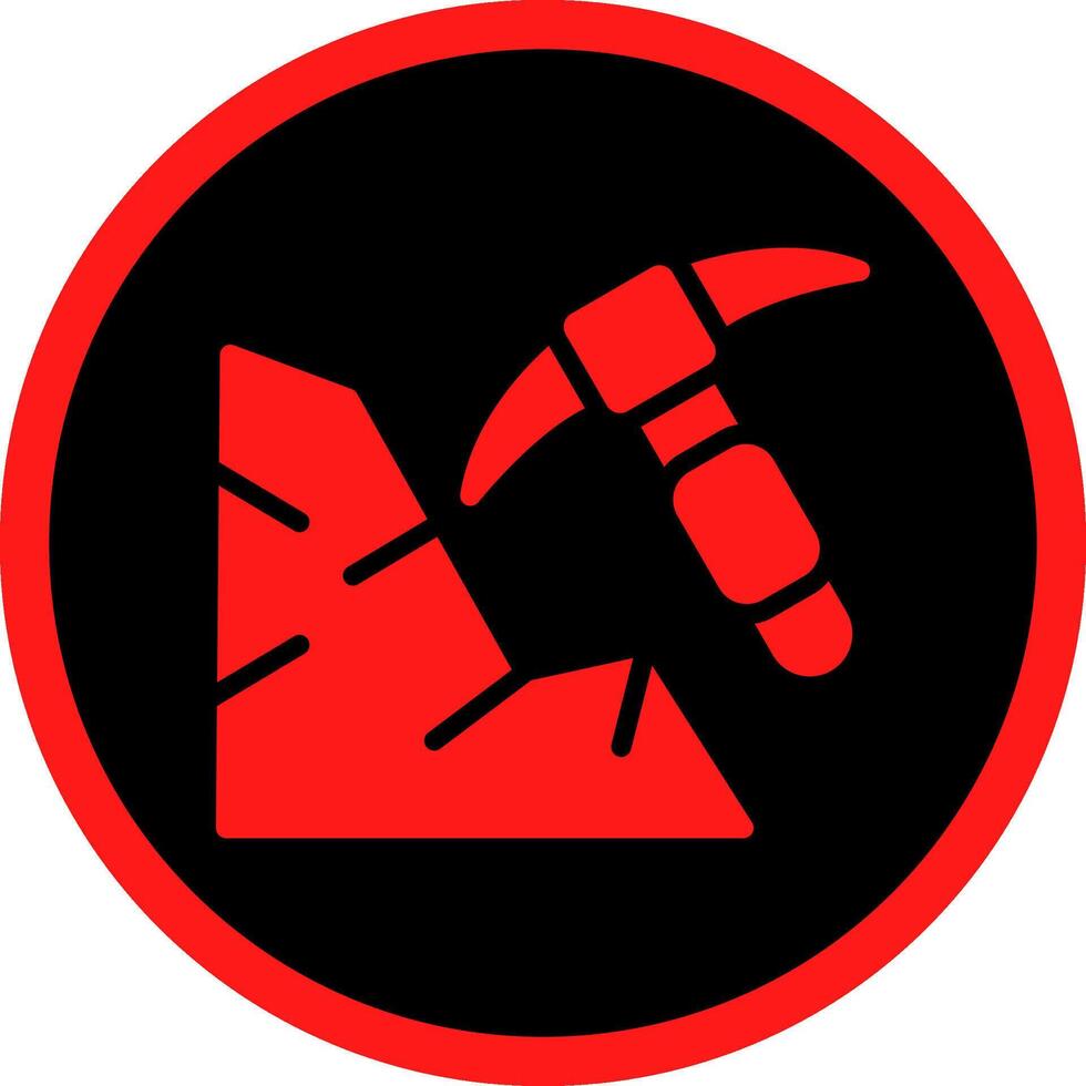 Glyph Red Icons Design vector