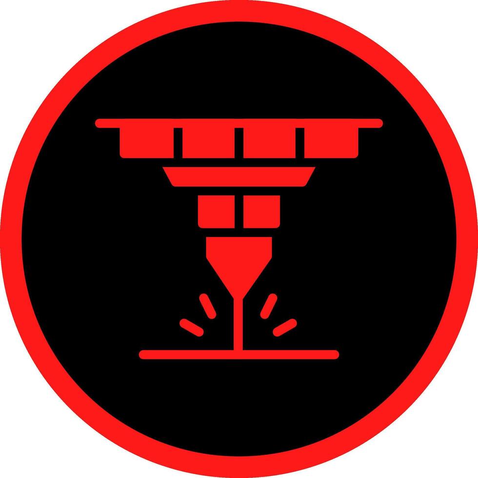 Glyph Red Icons Design vector