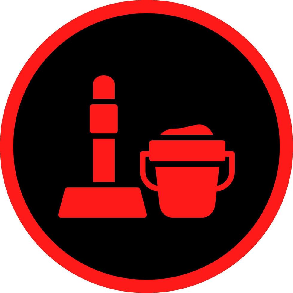 Glyph Red Icons Design vector