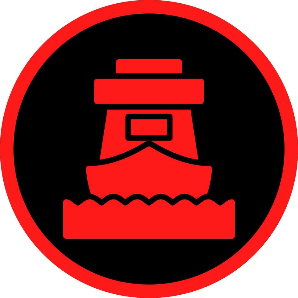 Glyph Red Icons Design vector