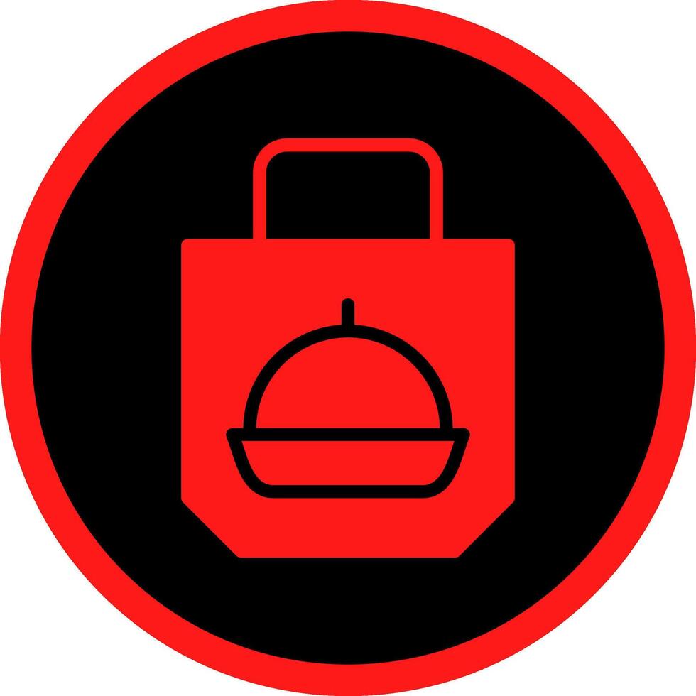Glyph Red Icons Design vector