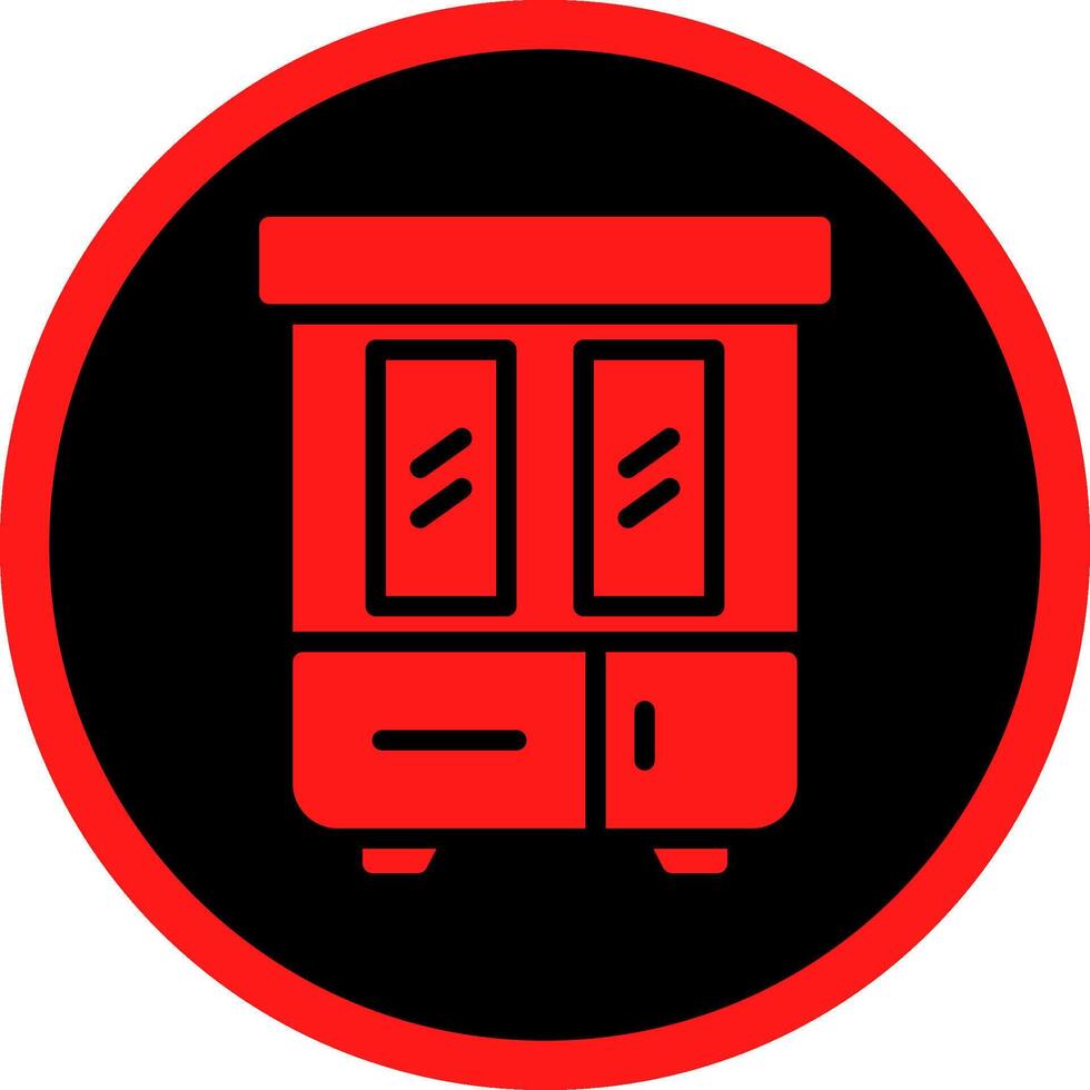 Glyph Red Icons Design vector