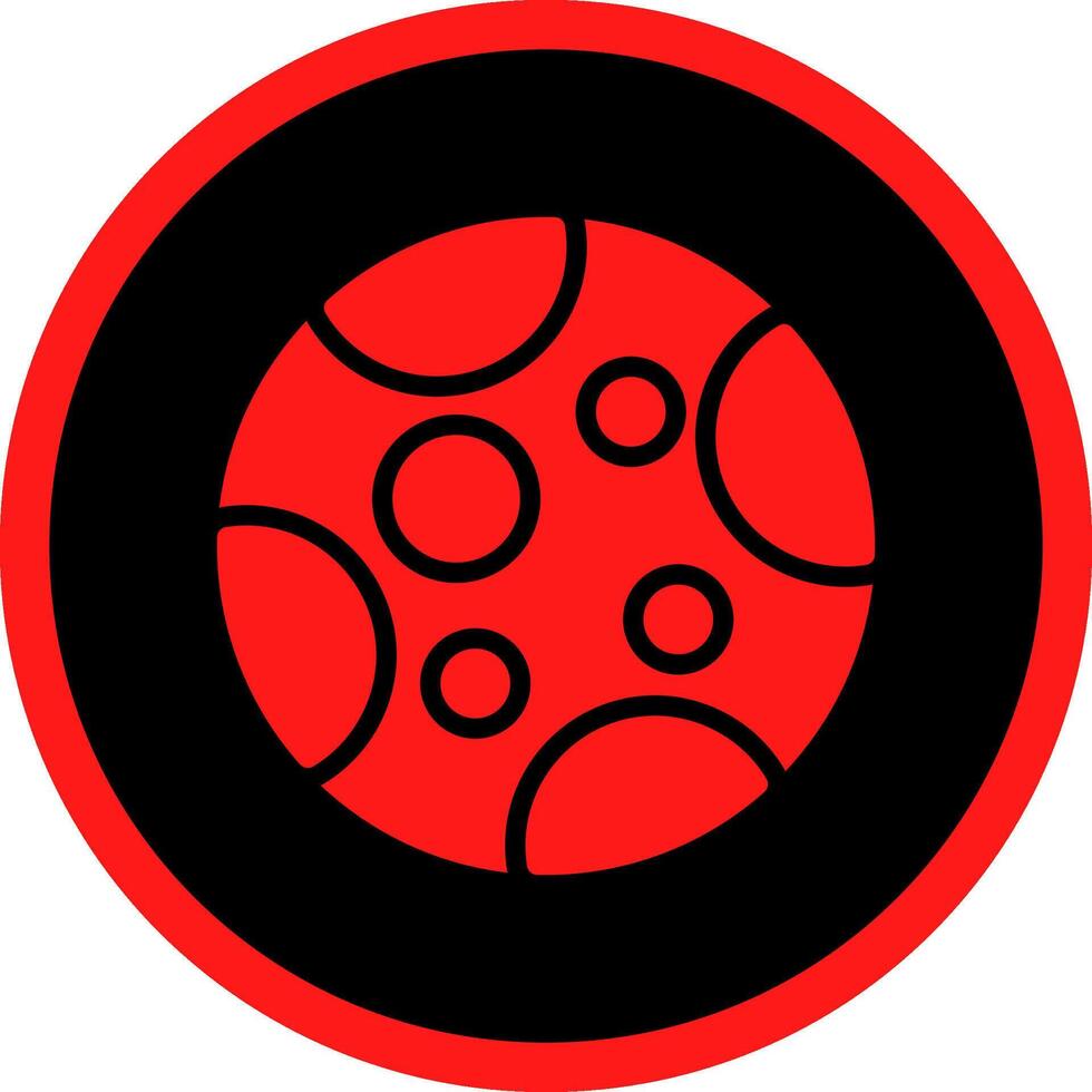 Glyph Red Icons Design vector