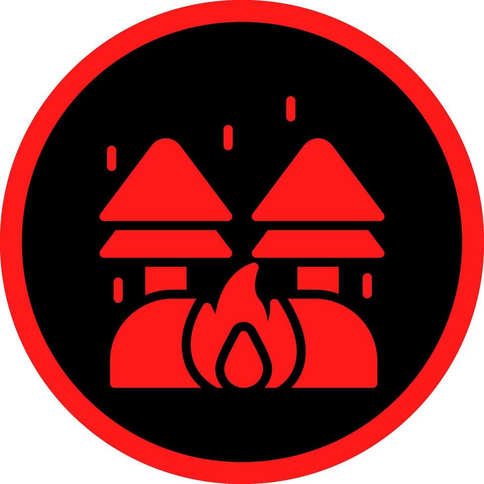 Glyph Red Icons Design vector
