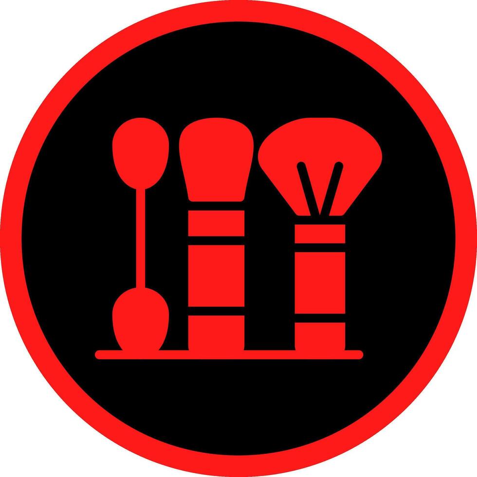 Glyph Red Icons Design vector