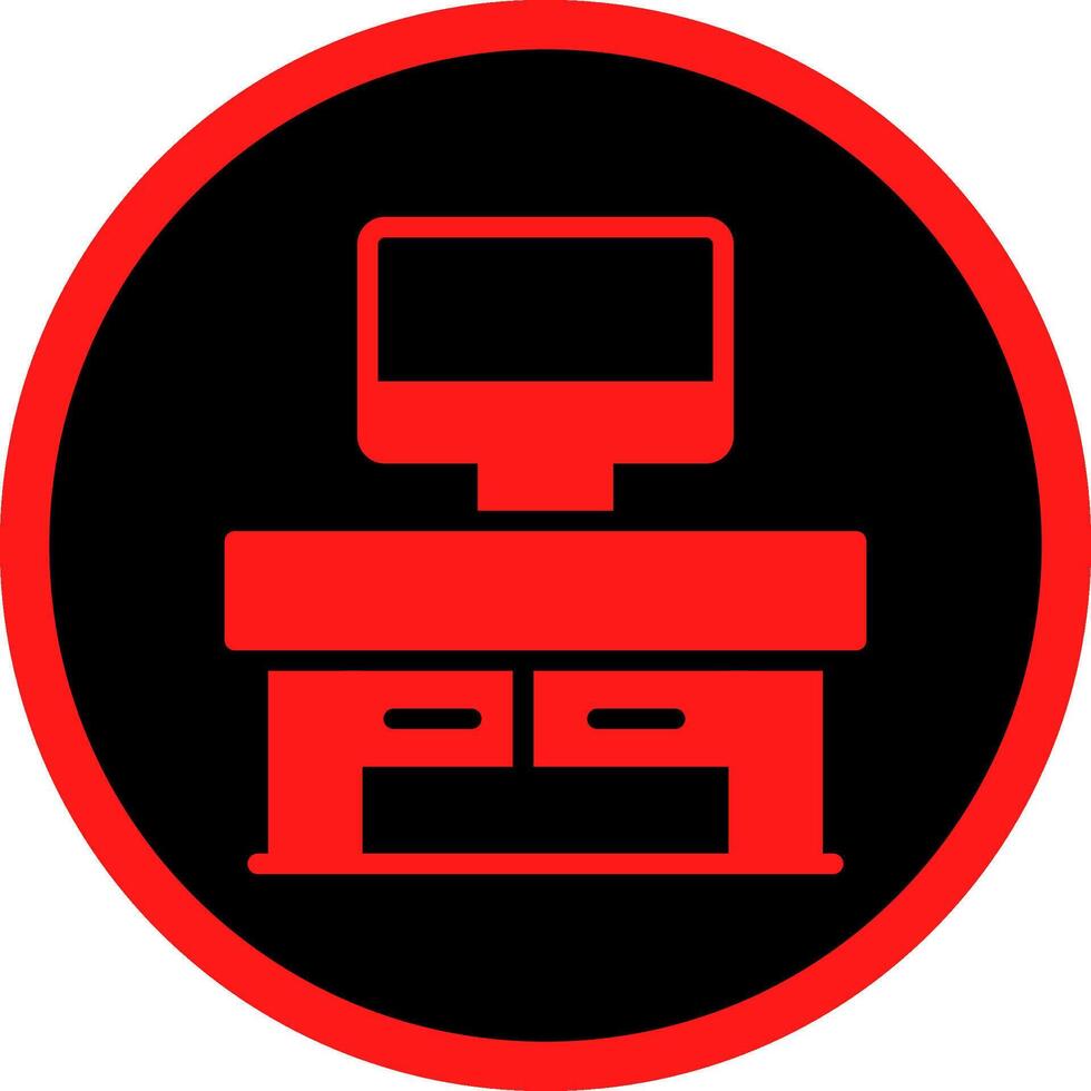 Glyph Red Icons Design vector
