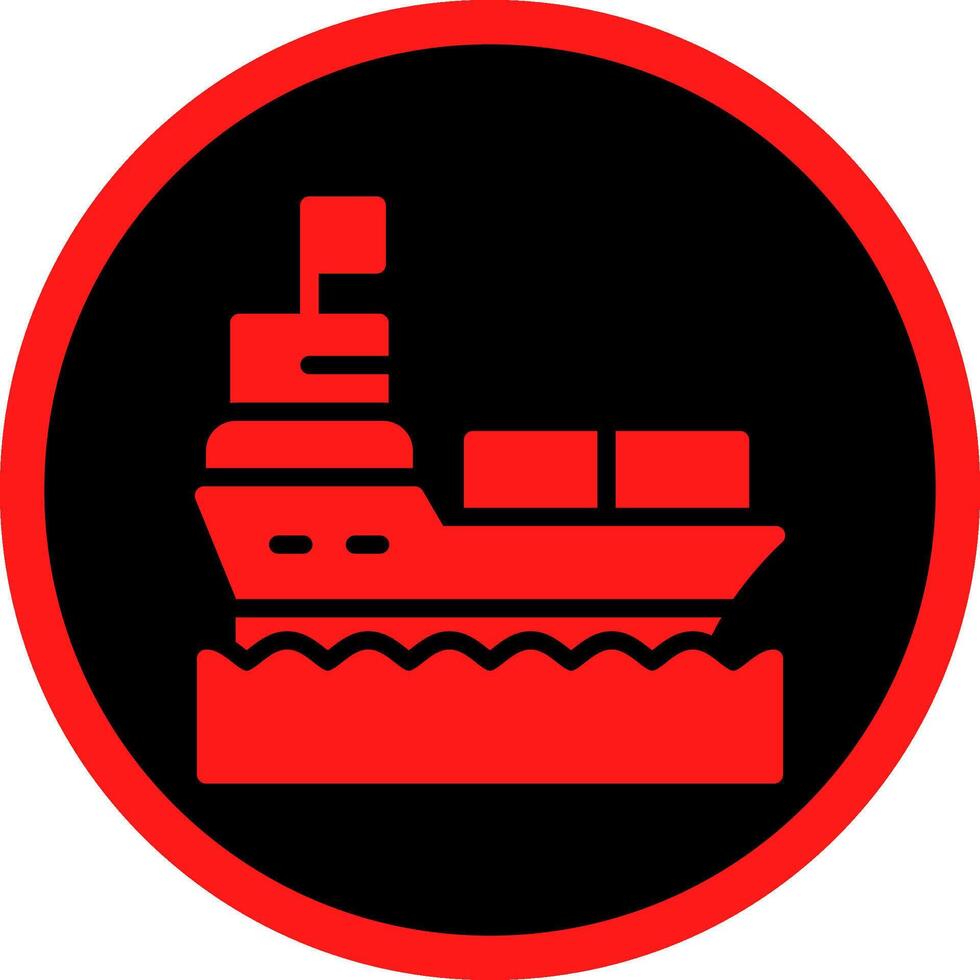 Glyph Red Icons Design vector