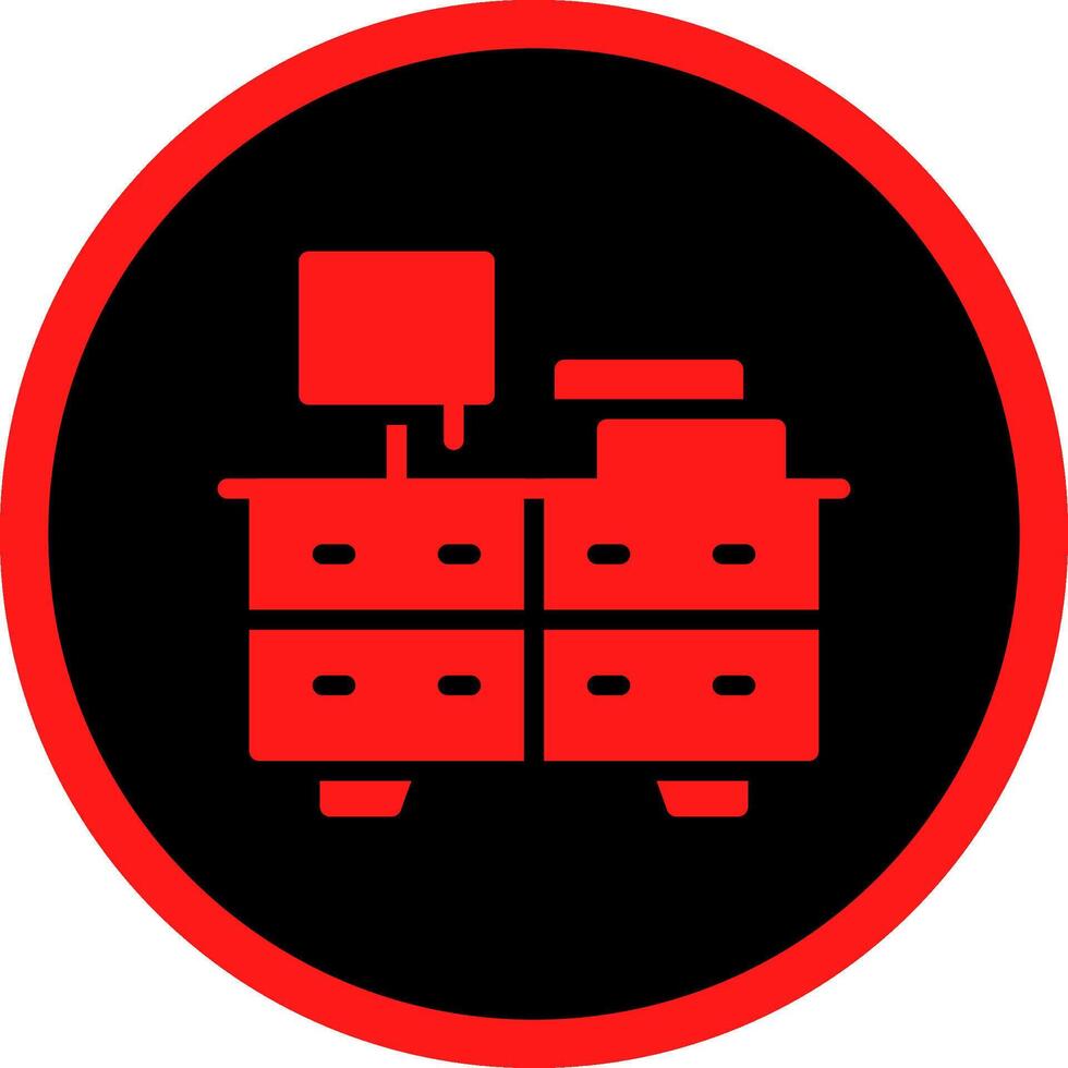 Glyph Red Icons Design vector