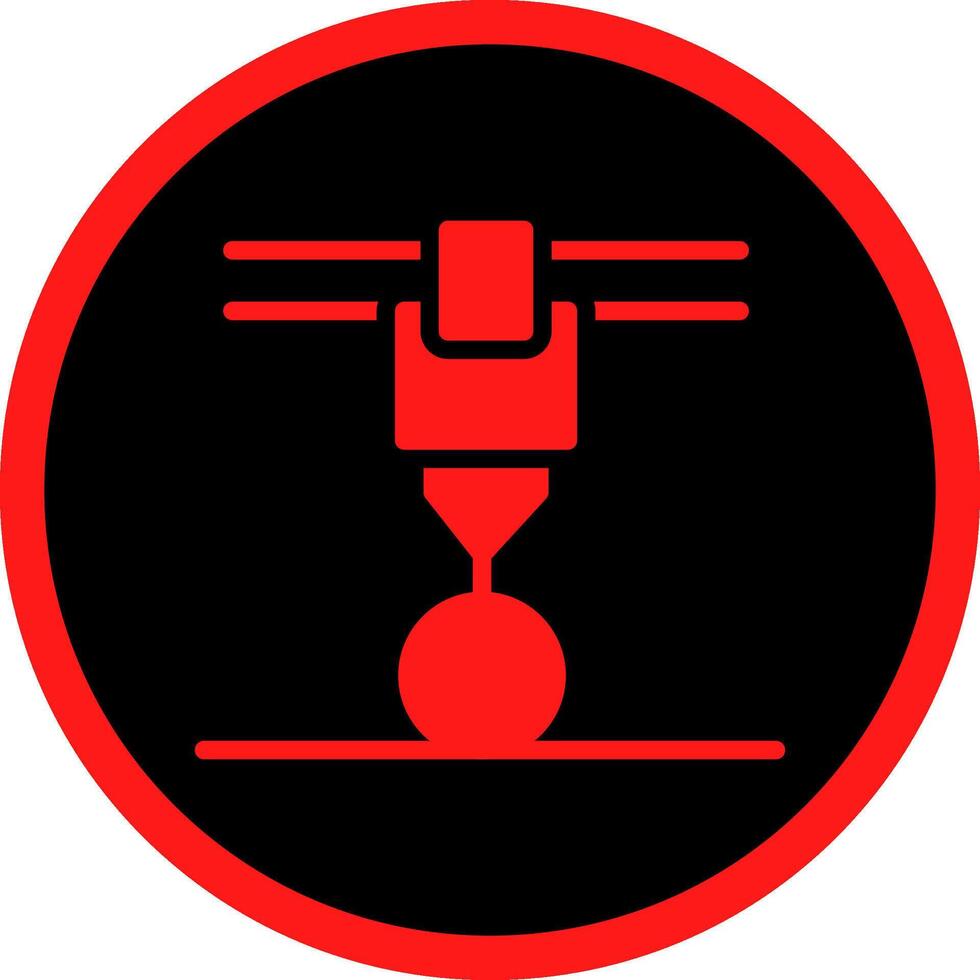 Glyph Red Icons Design vector