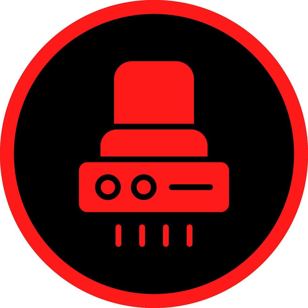 Glyph Red Icons Design vector