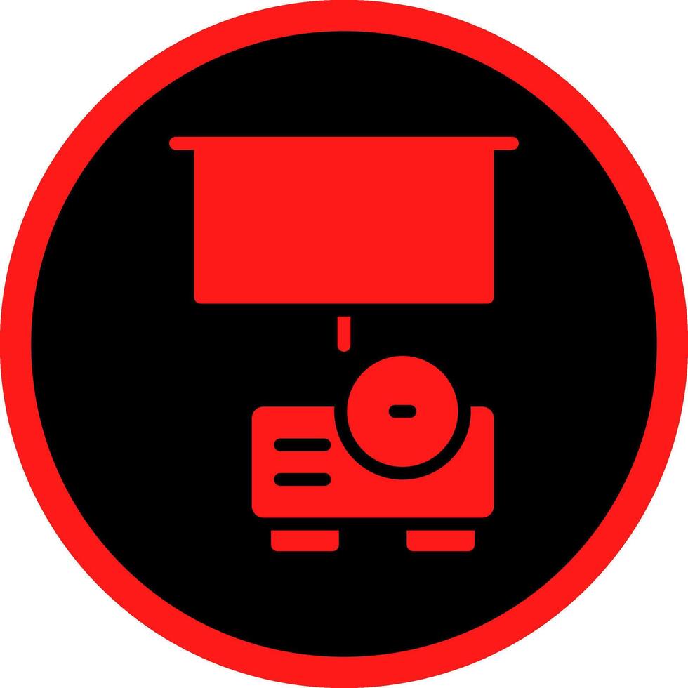 Glyph Red Icons Design vector