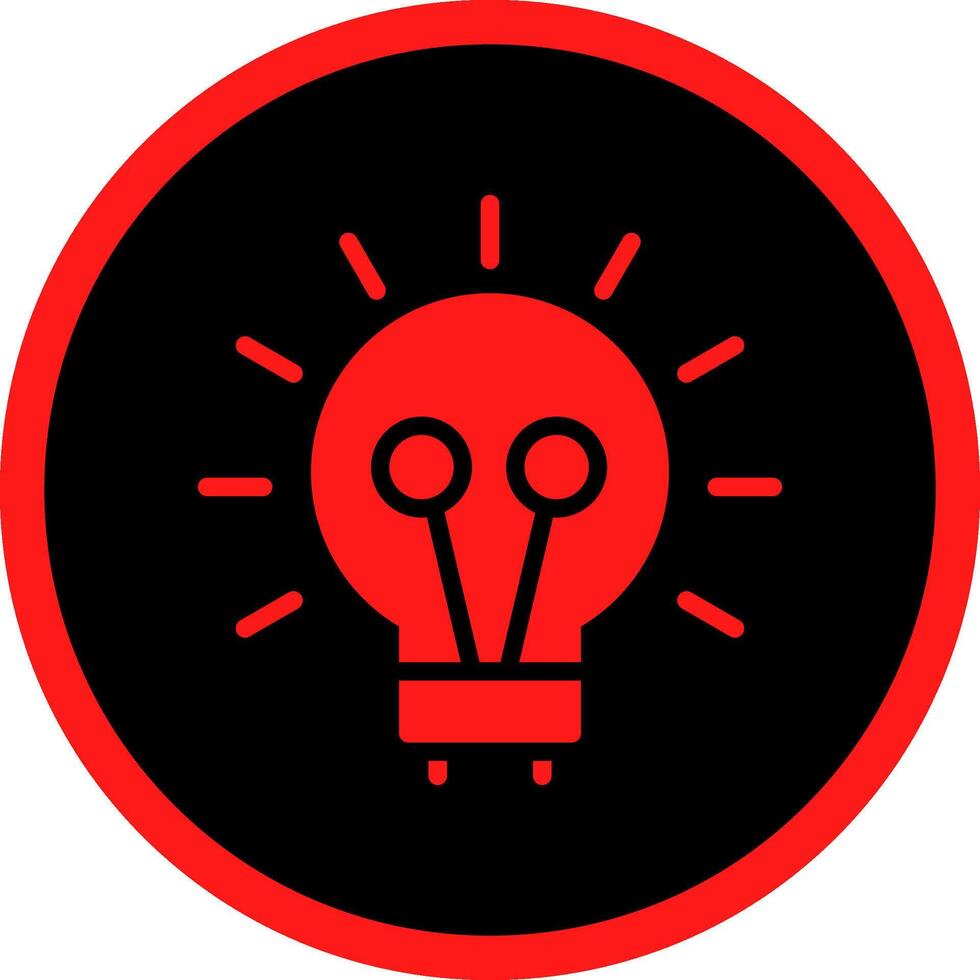 Glyph Red Icons Design vector