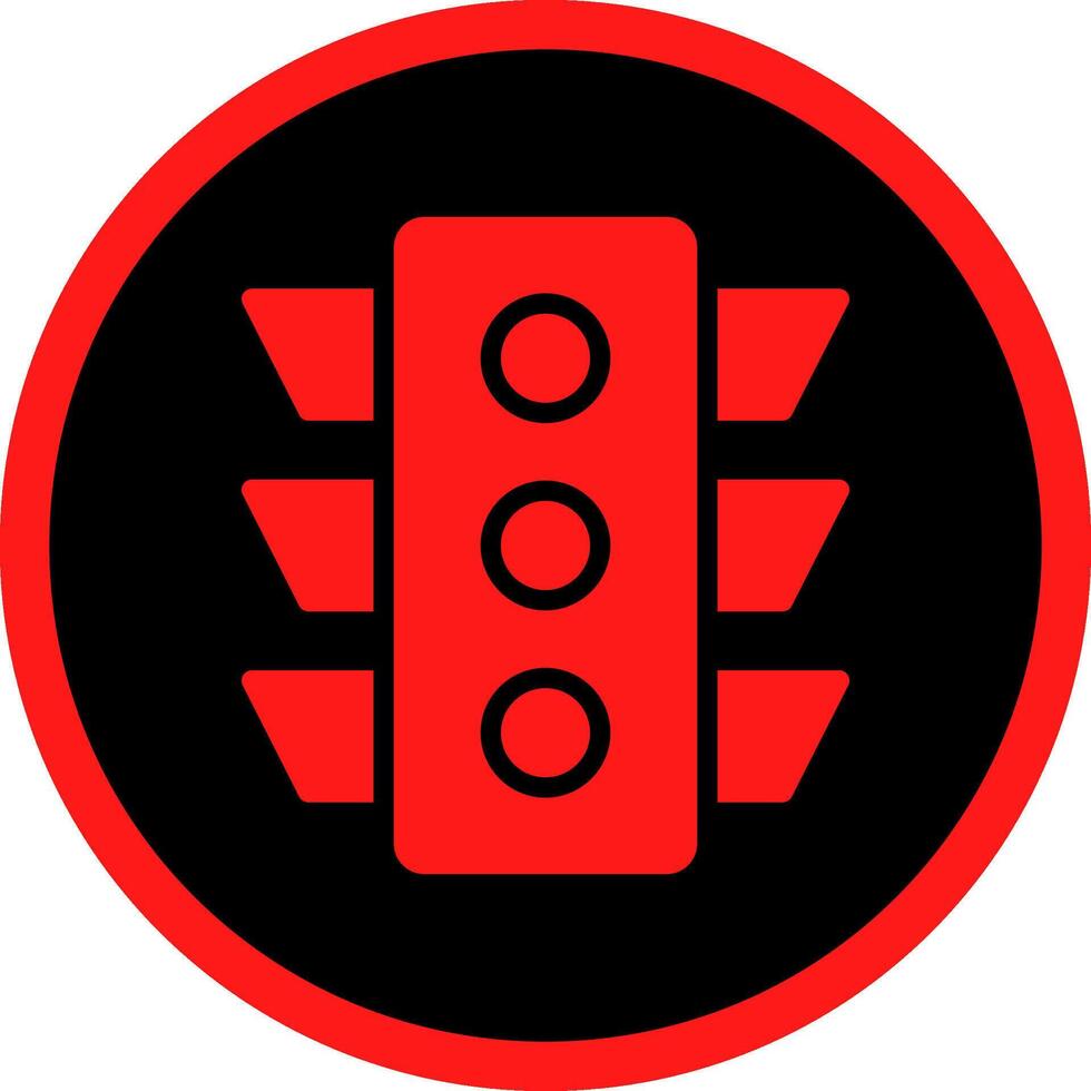 Glyph Red Icons Design vector