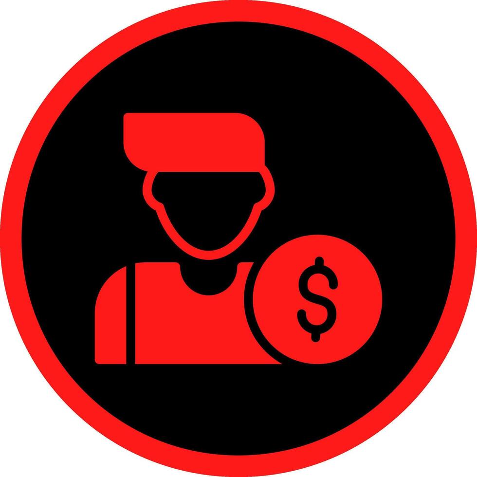 Glyph Red Icons Design vector