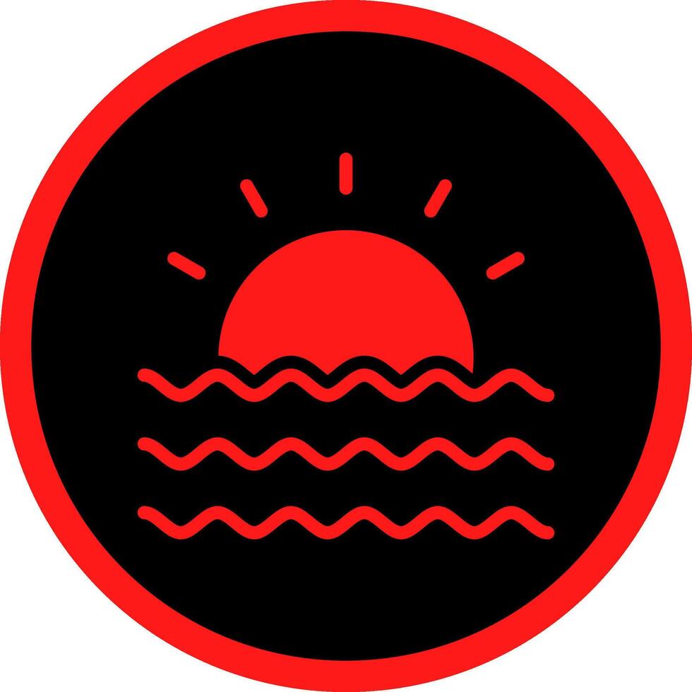Glyph Red Icons Design vector