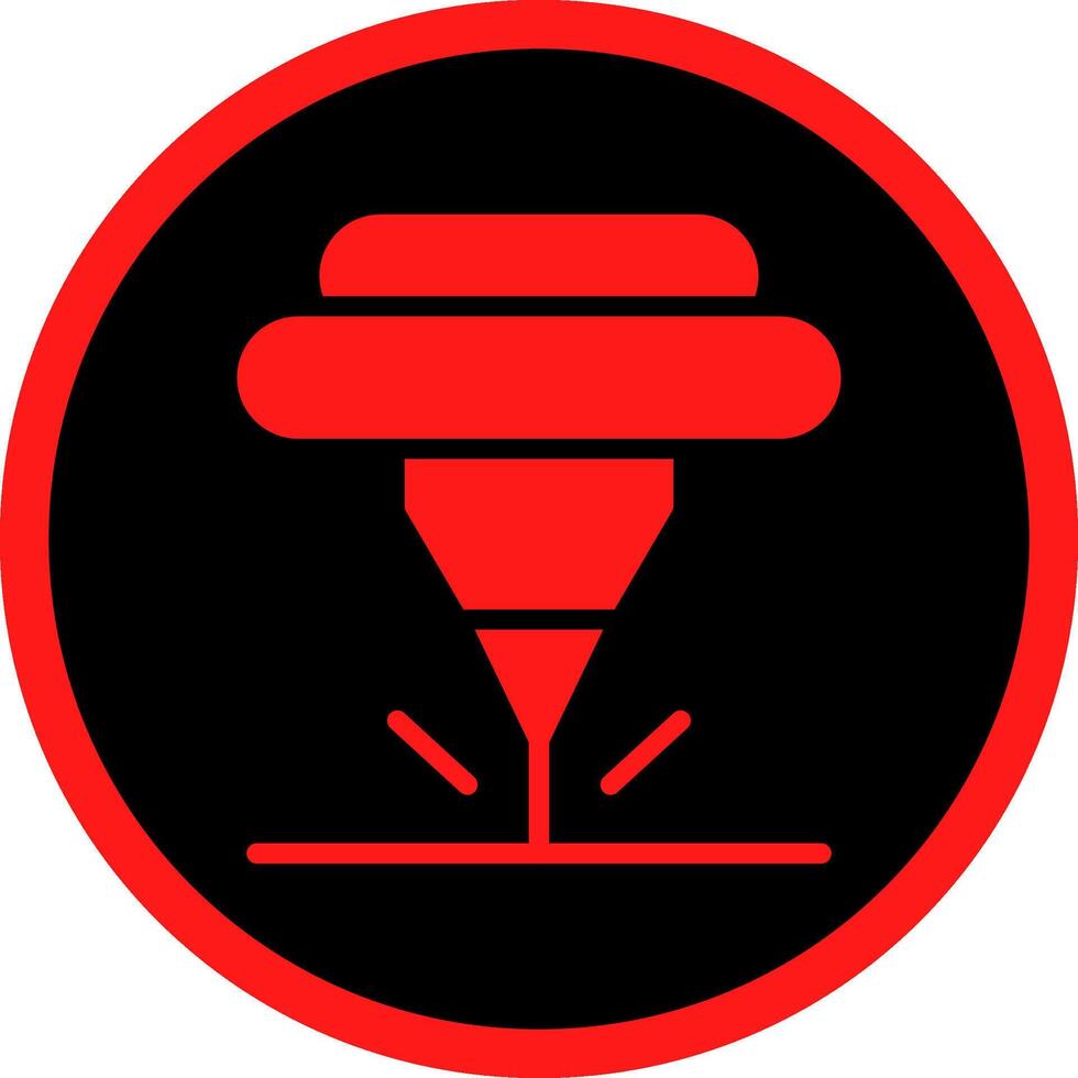 Glyph Red Icons Design vector