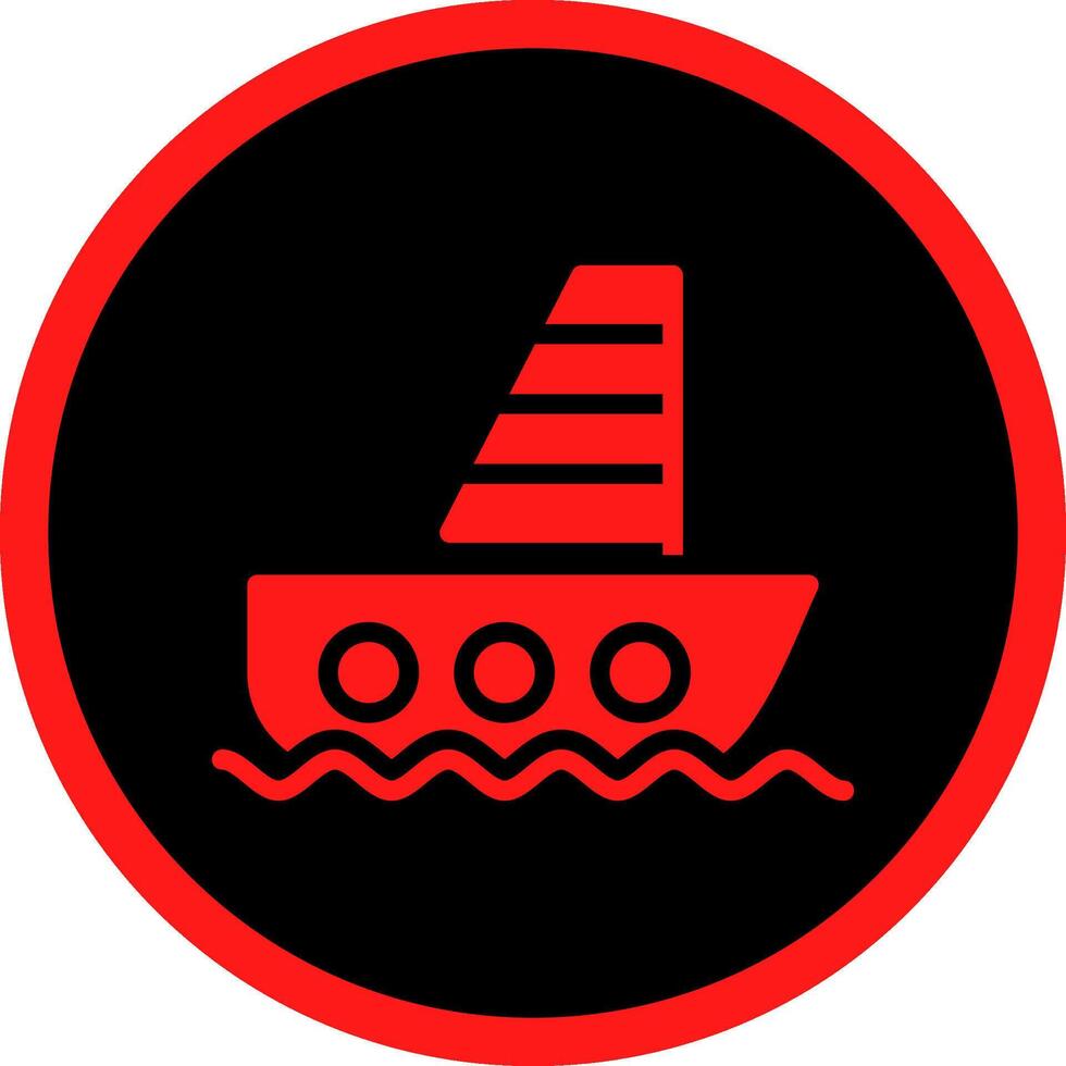 Glyph Red Icons Design vector