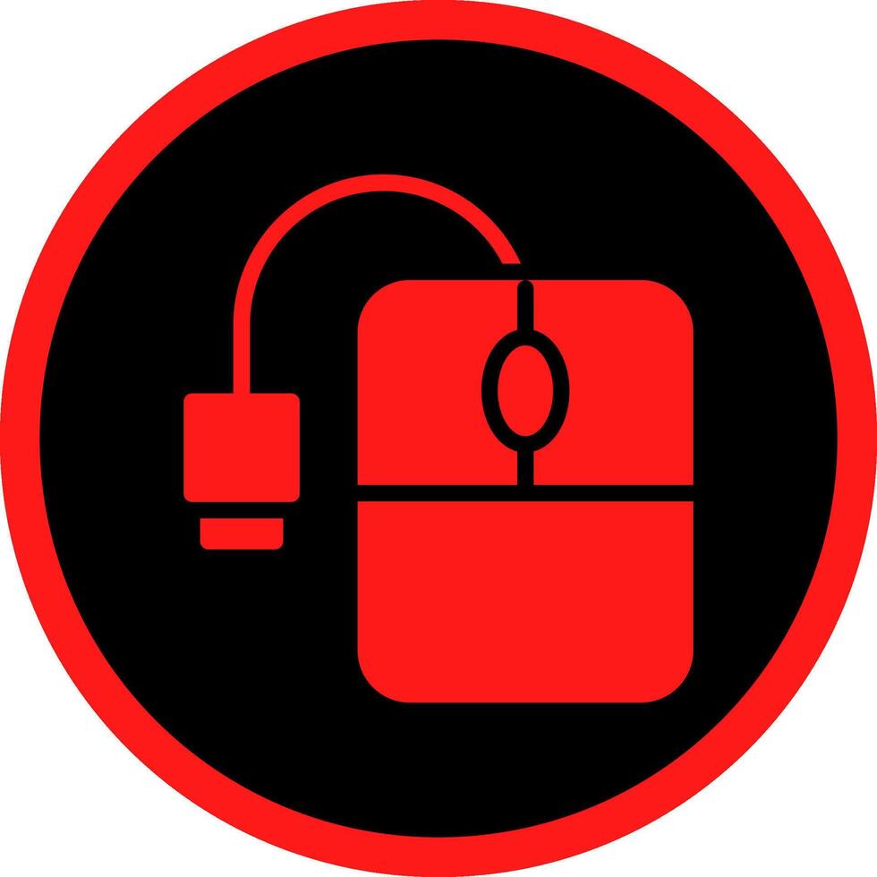 Glyph Red Icons Design vector
