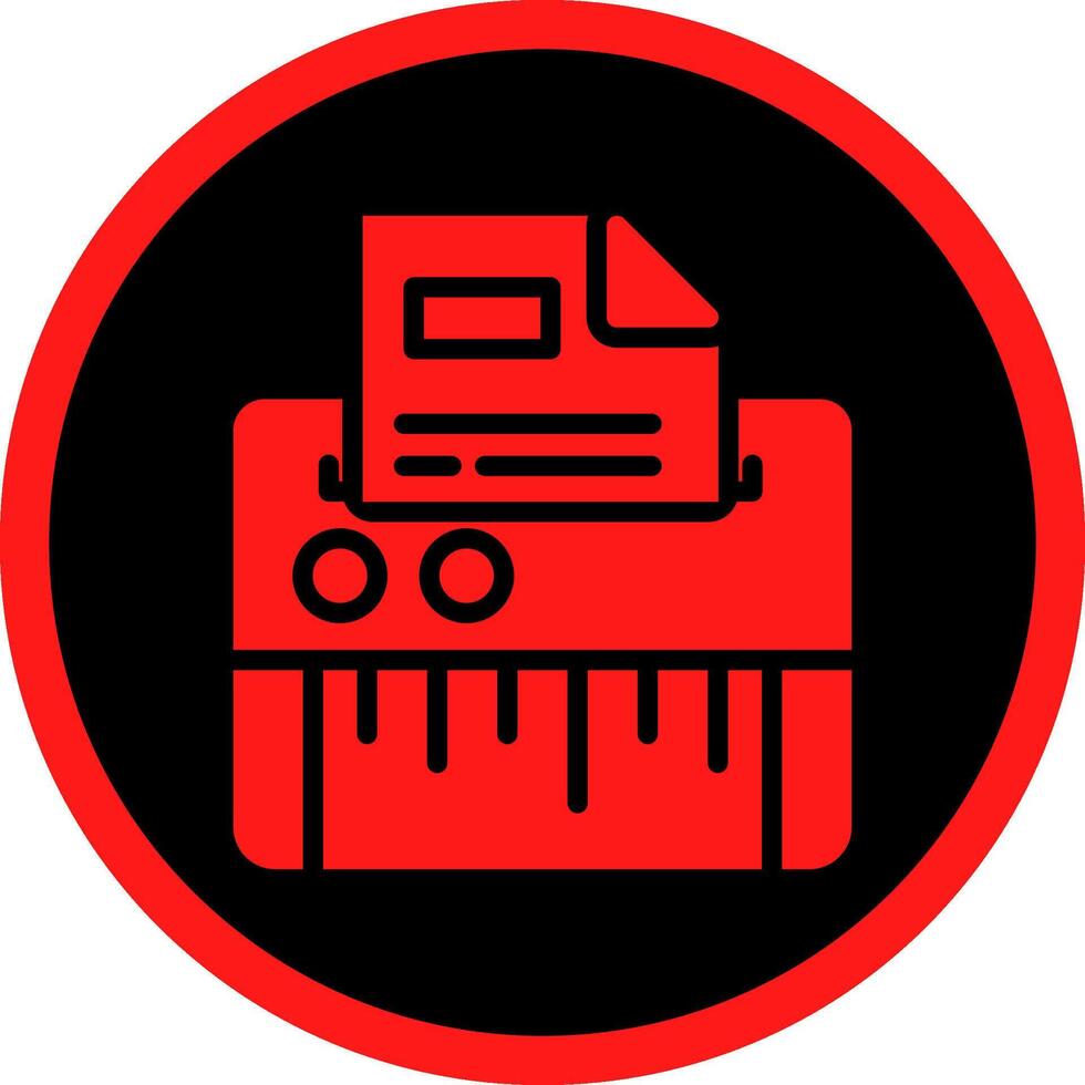 Glyph Red Icons Design vector