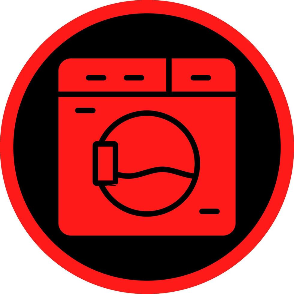 Glyph Red Icons Design vector