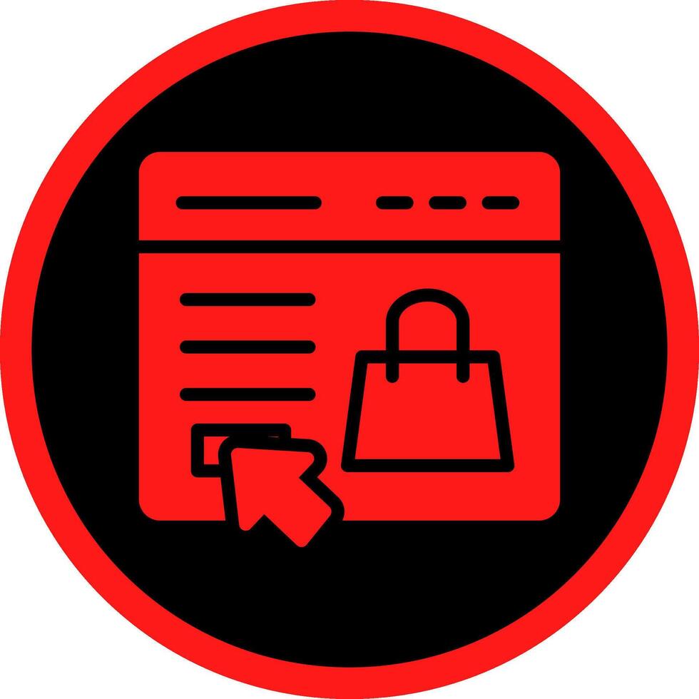 Glyph Red Icons Design vector