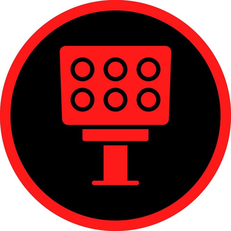 Glyph Red Icons Design vector