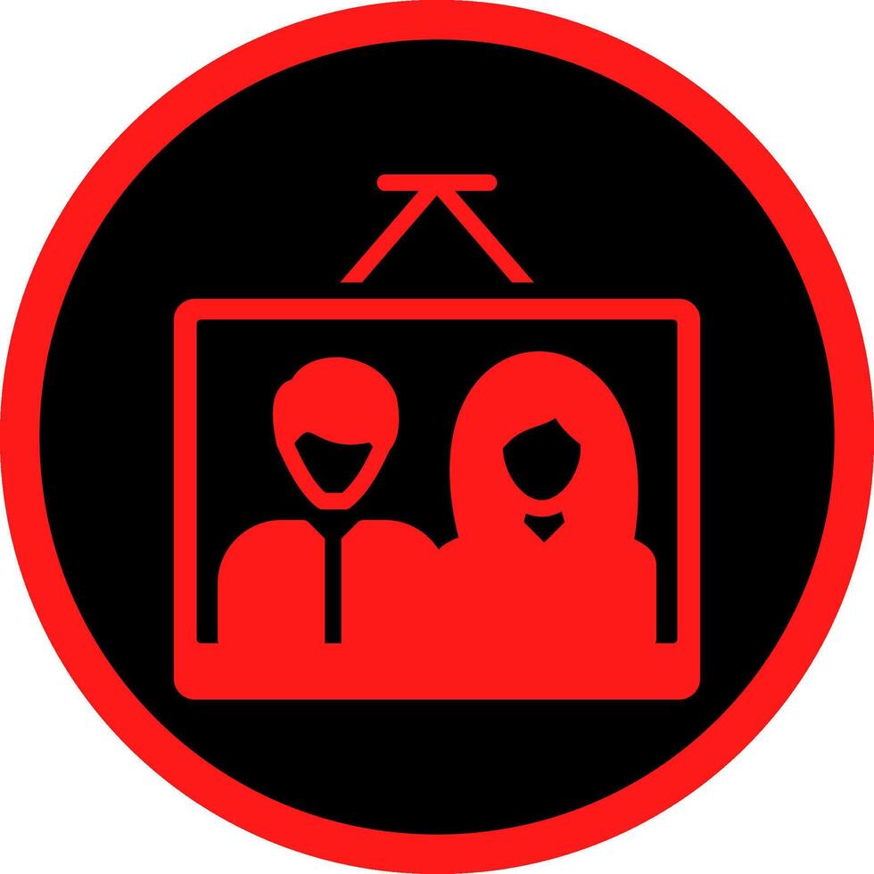 Glyph Red Icons Design vector
