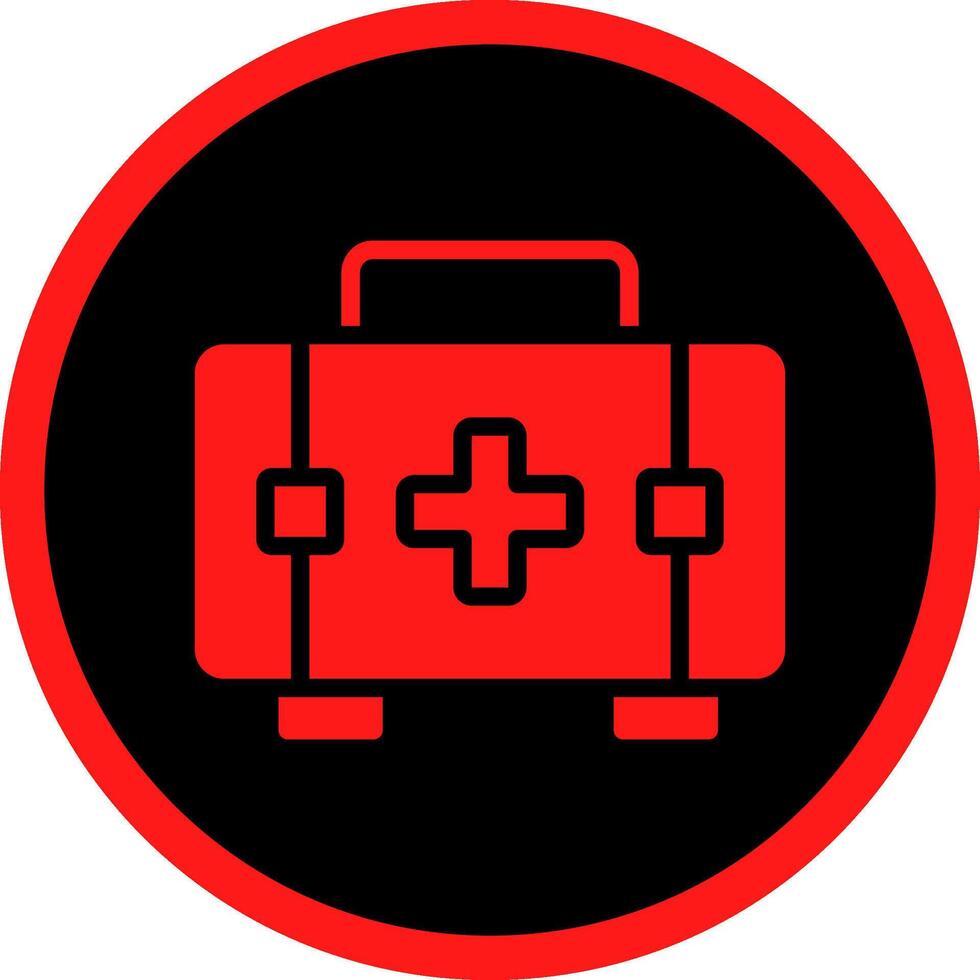 Glyph Red Icons Design vector