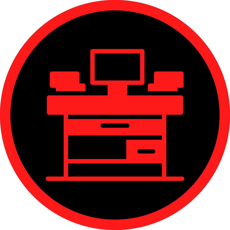 Glyph Red Icons Design vector