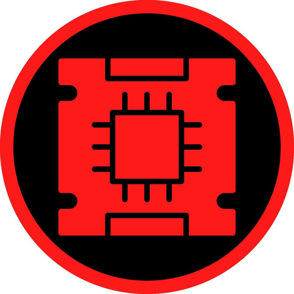 Glyph Red Icons Design vector