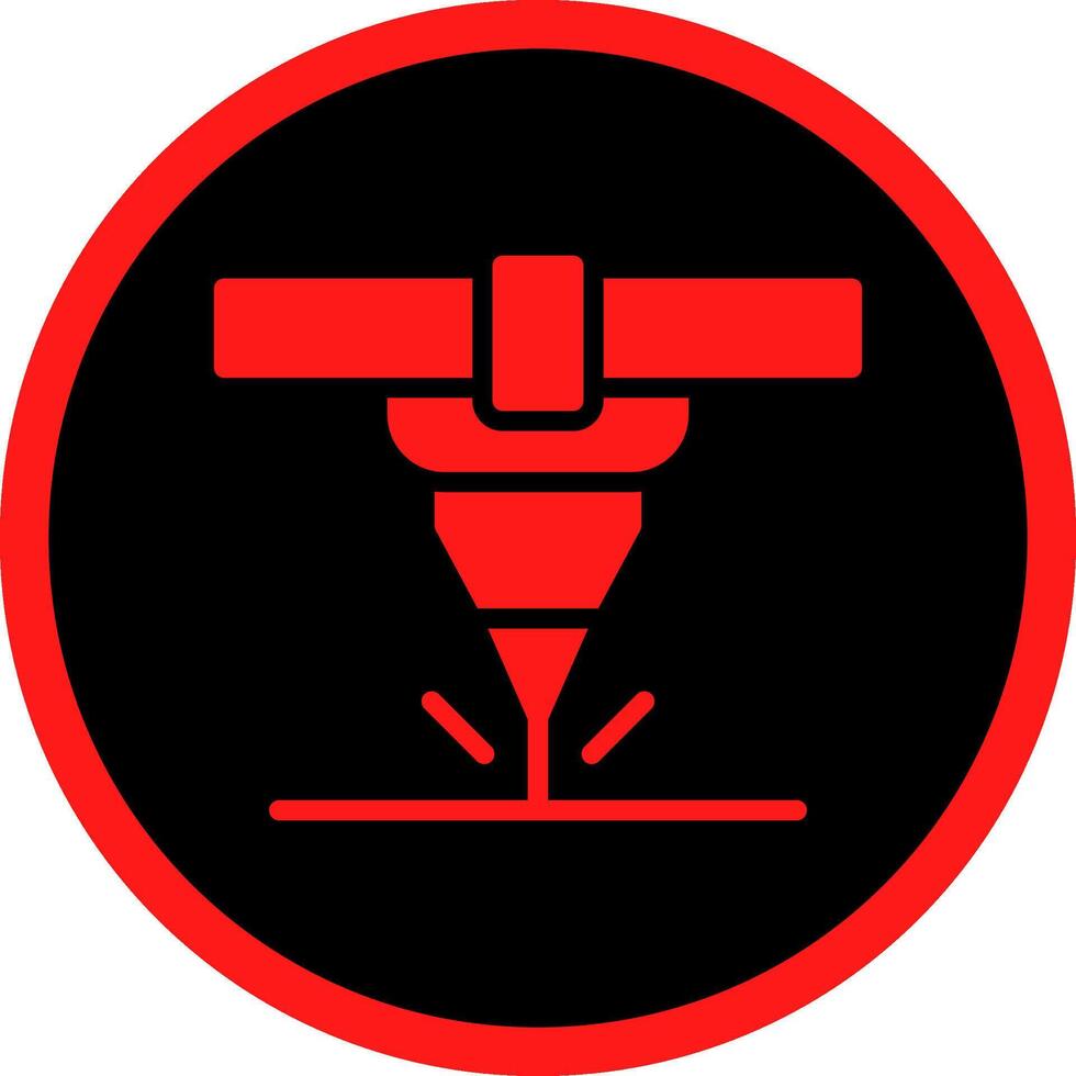 Glyph Red Icons Design vector